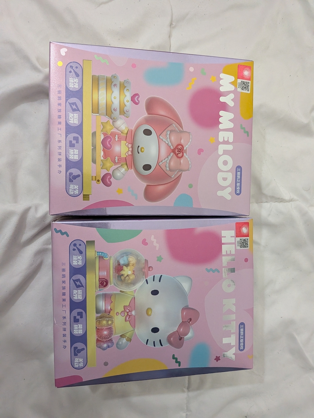 Hello Kitty & My Melody Pink Kids Toy Collectible Set Brand New Sanrio